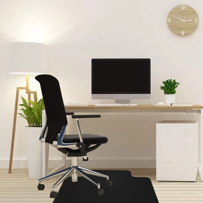 Mind Reader Office Chair Mat For Hardwood Floor, 36" X 48", Black 5 Mind Reader Office Chair Mat For Hardwood Floor, 36" X 48", Black - Image 3