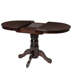 Dillon Extendable Oval Pedestal Dining Table Dark Brown - CorLiving -Furniture Store GUEST 004912f3 3a1a 4270 8ec0 c28a050ea88f