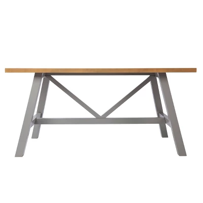 Trelltre Rectangular Dining Table Natural/Gray - Aiden Lane 4 Trelltre Rectangular Dining Table Natural/Gray - Aiden Lane - Image 2