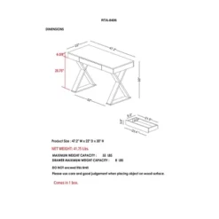 Trendy Desk With Drawer Espresso - Techni Mobili -Furniture Store GUEST 00ade862 55db 4d7d a98c a362f86de87d