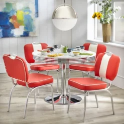 Raleigh Retro Dining Table White - Buylateral -Furniture Store GUEST 01862e6a 1df4 4077 89f0 c7c2c5a09219