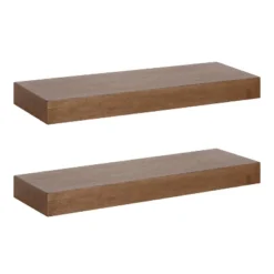 2pc 24" Havlock Wood Shelf Set - Kate & Laurel All Things Decor -Furniture Store GUEST 02954e41 a6d7 4ee1 837d 221583be59e6