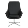 Tubby Chair With Aluminum Base Faux Leather Black - OSP Home Furnishings -Furniture Store GUEST 02a1a752 a544 4466 b2ad a559d8a86392