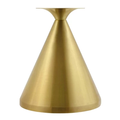 47" Tupelo Round Wood Dining Table Gold White - Modway 4 47" Tupelo Round Wood Dining Table Gold White - Modway - Image 2