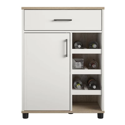 Canturbury Bar Cabinet With Beverage Shelves White - Room & Joy 11 Canturbury Bar Cabinet With Beverage Shelves White - Room & Joy - Image 9
