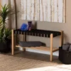 Cadmus Rustic Wood Bench Black/Oak Brown - Baxton Studio -Furniture Store GUEST 060aa610 c8df 42e5 8a4e 1d84bb99d79d