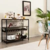 Costway Rustic Wine Rack Table 13 Bottles Wine Bar Cabinet Freestanding With Glass Holder -Furniture Store GUEST 062b0247 b331 4228 adc5 1cafbac2bbd6