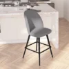 Merrick Lane Set Of 2 Modern Armless Counter Stools With Contoured Backs, Steel Frames, And Integrated Footrests -Furniture Store GUEST 08a97be2 4615 46d9 9aa4 f464b0411038