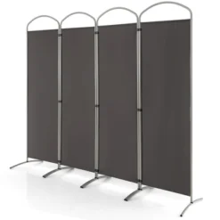 Costway 4 Panels Folding Room Divider 6 Ft Tall Fabric Privacy Screen Black/Brown/Grey/White -Furniture Store GUEST 09809a96 c51f 4d77 83dc 2b59e031d4dd