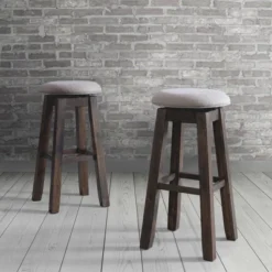 2pc 30" Steele Swivel Barstool Set Smokey Walnut - Picket House Furnishings -Furniture Store GUEST 09b524b0 13f0 4080 ab0c e46af50a4f82
