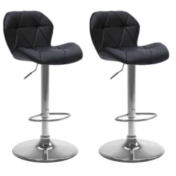 Set Of 2 Adjustable Hex Design Bonded Leather Barstool - Corliving -Furniture Store GUEST 0a9930a1 022f 4106 9b09 6c2da594088c