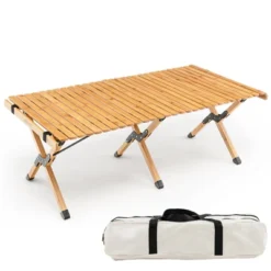 Tangkula Folding Wooden Camping Table Portable Picnic Table W/ Carry Bag Roll-up Bamboo Tabletop Outdoor Travel Camping Table Natural/Coffee 23 Tangkula Folding Wooden Camping Table Portable Picnic Table W/ Carry Bag Roll-up Bamboo Tabletop Outdoor Travel Camping Table Natural/Coffee -Furniture Store GUEST 0ac24495 326e 487e 94de b19cf3c3a082