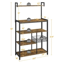 Yaheetech Utility Kitchen Storage Rack With 4 Shelves -Furniture Store GUEST 0b3cfdc0 467a 44ea 93e3 99e5e53ac7c6