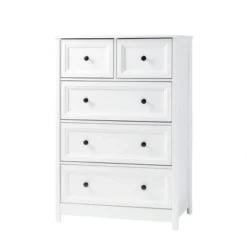 Farmhouse 5 Drawer Grooved Tall Storage Dresser White - Saracina Home -Furniture Store GUEST 0b48f0f1 cf3b 47d7 a233 d6b779cc8029