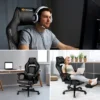 Costway Massage Gaming Chair Reclining Racing Computer Office Chair With Footrest White BlackBlueRed -Furniture Store GUEST 0b5d342f 810d 40e3 99cc 1eb2ccd239be