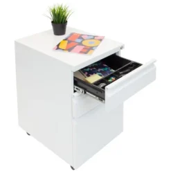 Mount-It! Mobile File Cabinet With 3 Drawers, Under Desk Rolling Storage , White -Furniture Store GUEST 0d2d9a28 f4b5 4601 86f1 dcf3ecd3a1ef