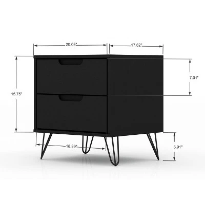 Rockefeller 10 Drawer Dresser, 3 Drawer Dresser And 2 Drawer Nightstand Set - Manhattan Comfort 10 Rockefeller 10 Drawer Dresser, 3 Drawer Dresser And 2 Drawer Nightstand Set - Manhattan Comfort - Image 8