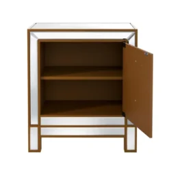 Modern Mirrored Nightstand With 1 Door, Silver - ModernLuxe 17 Modern Mirrored Nightstand With 1 Door, Silver - ModernLuxe -Furniture Store GUEST 0e85420e 4f5c 48f4 ab68 ba56fc800233