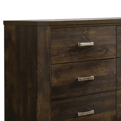59" Elettra Dresser Rustic Walnut - Acme Furniture 6 59" Elettra Dresser Rustic Walnut - Acme Furniture - Image 4
