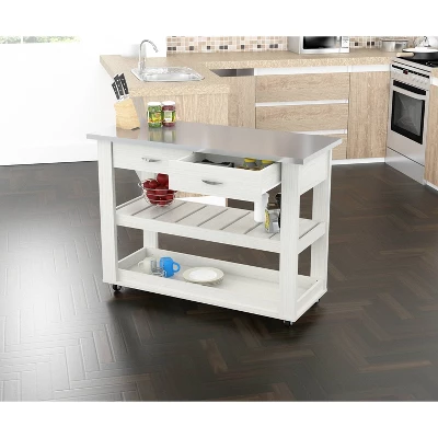 Kitchen Cart White - Inval 3 Kitchen Cart White - Inval