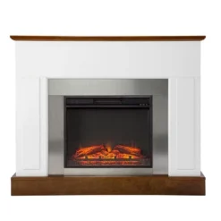 Cerkby Industrial Fireplace White/Dark Tobacco - Aiden Lane 22 Cerkby Industrial Fireplace White/Dark Tobacco - Aiden Lane -Furniture Store GUEST 12118ff4 682c 4c26 b4ad 99bd1211dc27