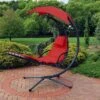 Sunnydaze Decor Sunnydaze Outdoor Hanging Chaise Floating Lounge Chair With Canopy Umbrella And Stand -Furniture Store GUEST 12f1b15a 1a8e 48b9 b099 f9bc2836e2f6