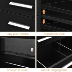 Costway 3-Drawer File Cabinet Mobile Lateral Cabinet Printer Stand EspressoBlack 21 Costway 3-Drawer File Cabinet Mobile Lateral Cabinet Printer Stand EspressoBlack -Furniture Store GUEST 136be8a4 c209 4c1e a974 2fde2ffb884c