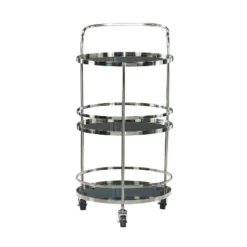 Contemporary Stainless Steel And Smoke Glass Bar Cart Silver - Olivia & May 13 Contemporary Stainless Steel And Smoke Glass Bar Cart Silver - Olivia & May -Furniture Store GUEST 1560101a fef7 4199 a32f 8a1ffcd10520