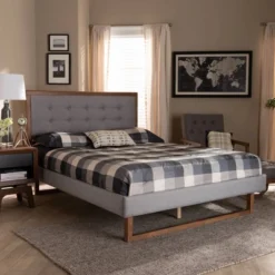 Full Livinia Fabric Upholstered Wood Platform Bed Light Gray/Ash Walnut - Baxton Studio 12 Full Livinia Fabric Upholstered Wood Platform Bed Light Gray/Ash Walnut - Baxton Studio -Furniture Store GUEST 169f22f9 d57e 4b1b 98ed 5f4e90345066