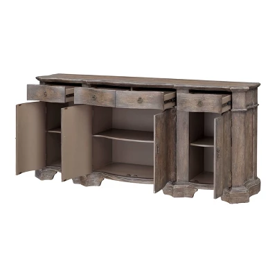 Gio 4 Door 4 Drawer Credenza Brown - Treasure Trove Accents 4 Gio 4 Door 4 Drawer Credenza Brown - Treasure Trove Accents - Image 2