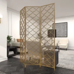 Modern Metal Filigree Room Divider Screen Gold - Olivia & May 19 Modern Metal Filigree Room Divider Screen Gold - Olivia & May -Furniture Store GUEST 1954aa1f fdb2 4be4 b408 953388509b01