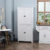 HOMCOM 72" Freestanding 4-Door Kitchen Pantry, Storage Cabinet Organizer With 4-Tiers, And Adjustable Shelves, White 1 HOMCOM 72" Freestanding 4-Door Kitchen Pantry, Storage Cabinet Organizer With 4-Tiers, And Adjustable Shelves, White -Furniture Store GUEST 199a8a81 9a79 4a29 98c4 425d80186e81