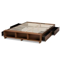 Arthur Wood Platform Bed With Built-In Shelves Ash Walnut - Baxton Studio 15 Arthur Wood Platform Bed With Built-In Shelves Ash Walnut - Baxton Studio -Furniture Store GUEST 1ae53108 068d 4007 99ec 6de5b420533d