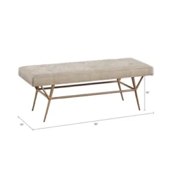 Tinsley Accent Bench Light Tan - Martha Stewart -Furniture Store GUEST 1b0792a4 7ee2 4130 979f 7da6985b747e