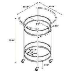 Round Metal Bar Cart Gold - Linon -Furniture Store GUEST 1baf0803 1469 4258 9ba4 2d81cdd7012b