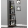 63" Jacksonville 5 Shelf Corner Bookcase With Black Frame Walnut - Coaster -Furniture Store GUEST 1db16ff8 6571 4753 bbe3 23788dbdca78