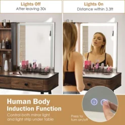 Costway Vanity Set With Dimmable Lighted Mirror 3 Lighting Modes 16 Costway Vanity Set With Dimmable Lighted Mirror 3 Lighting Modes -Furniture Store GUEST 2044926c f16c 4aec 8147 a180ee27b591