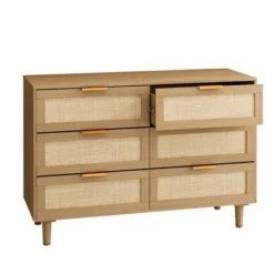 43.31" 6-Drawer Rattan Dresser For Living Room And Bedroom - ModernLuxe 15 43.31" 6-Drawer Rattan Dresser For Living Room And Bedroom - ModernLuxe -Furniture Store GUEST 209cebfb e5e8 43b1 a04f a4486b5e1ac7