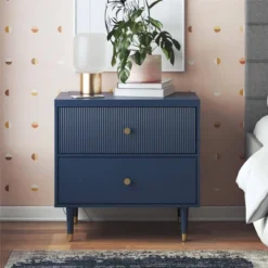 Elizabeth Nightstand Navy - CosmoLiving By Cosmopolitan