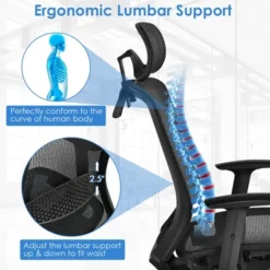 Costway Ergonomic High Back Mesh Office Chair Recliner Task Chair W/Hanger GreyBlack 18 Costway Ergonomic High Back Mesh Office Chair Recliner Task Chair W/Hanger GreyBlack -Furniture Store GUEST 22720f53 1c35 46bb 8577 1858d35c638c