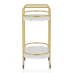 Madronas Serving Carts With Faux Marble Gold Coating/White - MiBasics 9 Madronas Serving Carts With Faux Marble Gold Coating/White - MiBasics -Furniture Store GUEST 22faf196 810d 4079 959b 96f9ad17e6e4