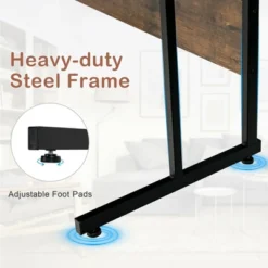 Costway 88.5'' L Shaped Reversible Computer Desk 2 Person Long Table Monitor Stand -Furniture Store GUEST 260063b7 f5a0 4cee ad46 6e21f3666626