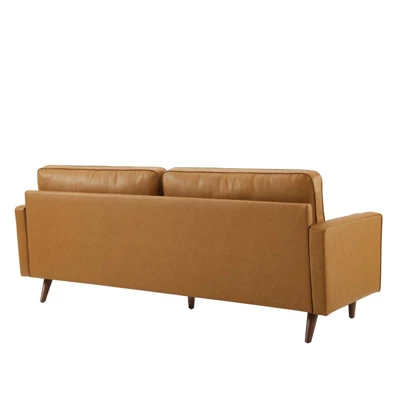 81" Valour Leather Sofa Tan - Modway 5 81" Valour Leather Sofa Tan - Modway - Image 3