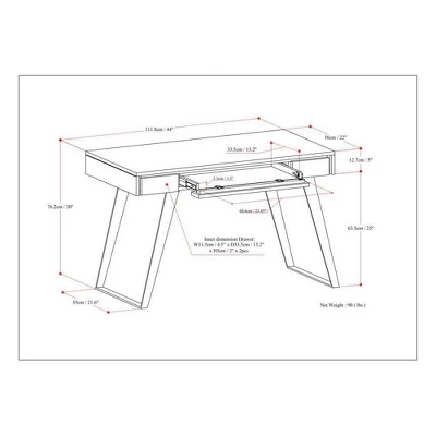 Mitchell Small Desk Distressed Charcoal Brown - WyndenHall 9 Mitchell Small Desk Distressed Charcoal Brown - WyndenHall - Image 7