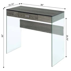 36" SoHo 1 Drawer Glass Desk - Breighton Home 13 36" SoHo 1 Drawer Glass Desk - Breighton Home -Furniture Store GUEST 27eb5448 9a29 44c7 b9f4 9bb603e0d222