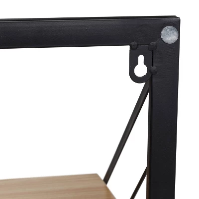 Honey-Can-Do 2 Tier Laundry Shelf With Wood Light Oak 4 Honey-Can-Do 2 Tier Laundry Shelf With Wood Light Oak - Image 2