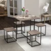 Costway 5-Piece Dining Table Set Square Kitchen Table Set With Stools For Small Spaces 2 Costway 5-Piece Dining Table Set Square Kitchen Table Set With Stools For Small Spaces -Furniture Store GUEST 2b5b7dea 1151 48a3 9556 dacd27507d8e