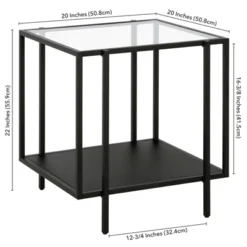 Black Bronze Side Table With Metal Shelf - Henn&Hart 14 Black Bronze Side Table With Metal Shelf - Henn&Hart -Furniture Store GUEST 2c0b5255 0762 4697 a5db f3f9d08430ed