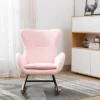 Upholstered Rocking Accent Chair With High Backrest And Armrests-ModernLuxe 1 Upholstered Rocking Accent Chair With High Backrest And Armrests-ModernLuxe -Furniture Store GUEST 2c7add88 b917 461a 8f56 f77362e4f934