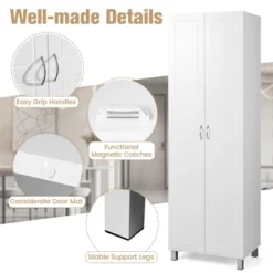 Costway 73.5''Double Door Tall Pantry Cabinet Freestanding Versatile Storage Organizer -Furniture Store GUEST 2d4e61d8 01c1 4ec7 8dd6 c3a7a95ec6de